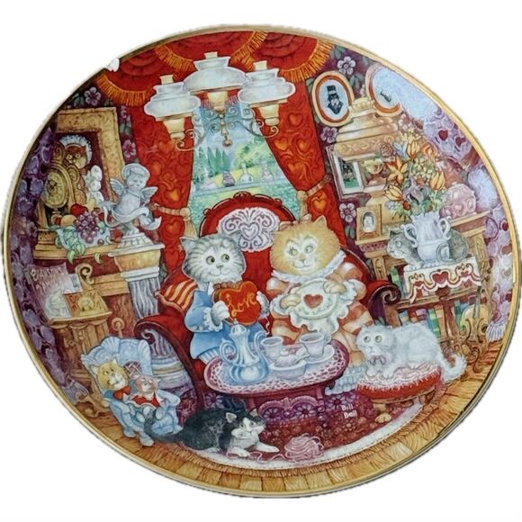 Vintage Franklin mint limited edition whisker ￼ Wuv by Bill Bell plate ￼ - Picture 1 of 6